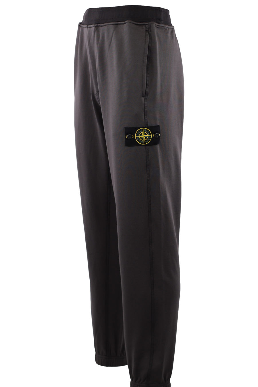 Metallic grey trousers with logo patch - IMG 9172