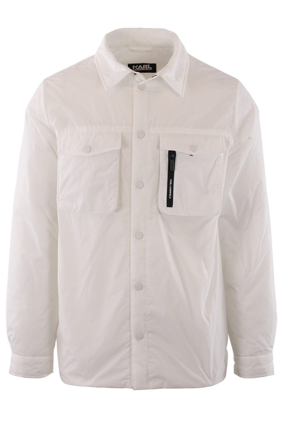 Casaco impermeável branco com botões - IMG 9188