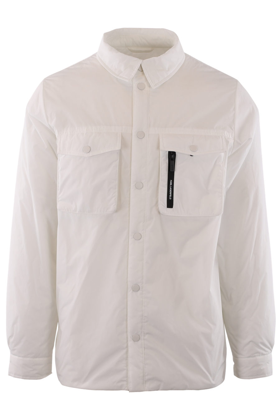 Casaco impermeável branco com botões - IMG 9189