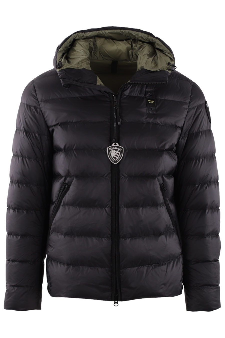 Quilted down-filled down jacket in black - IMG 9399