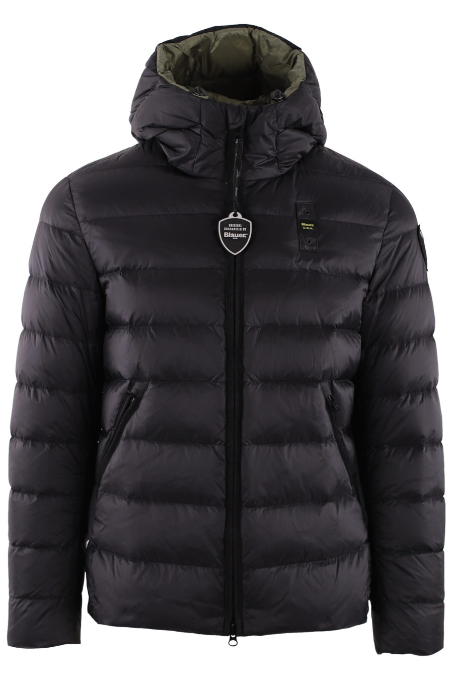 Quilted down-filled down jacket in black - IMG 9405