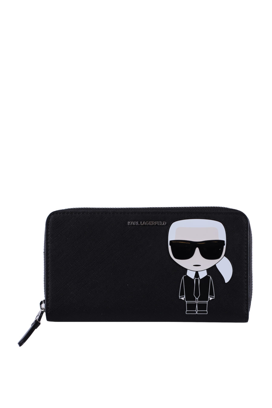 Black zipped wallet with brand logo - IMG 0030