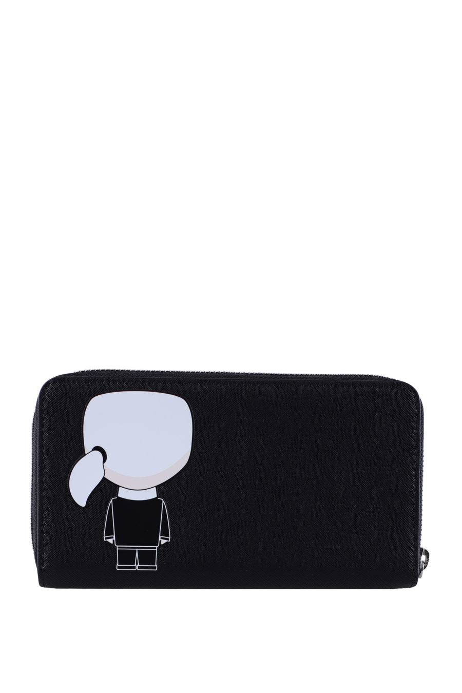 Black zipped wallet with brand logo - IMG 0031