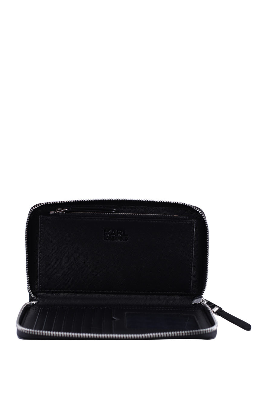 Black zipped wallet with brand logo - IMG 0033