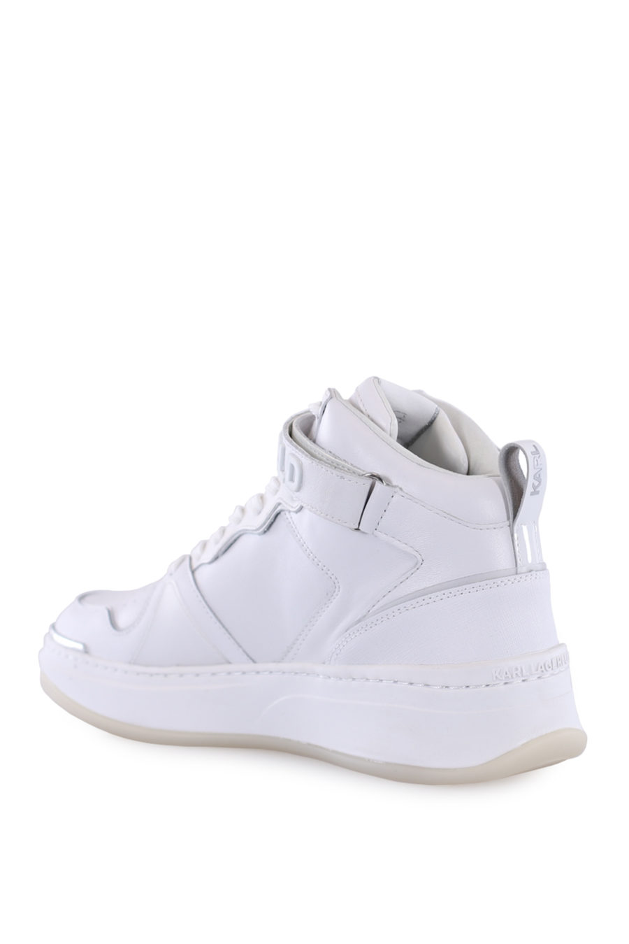 Zapatillas blancas y plateado con logo engomado en velcro - IMG 0156