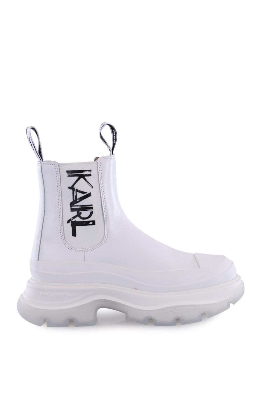 White ankle boots with platform and "art deco" logo - IMG 0187