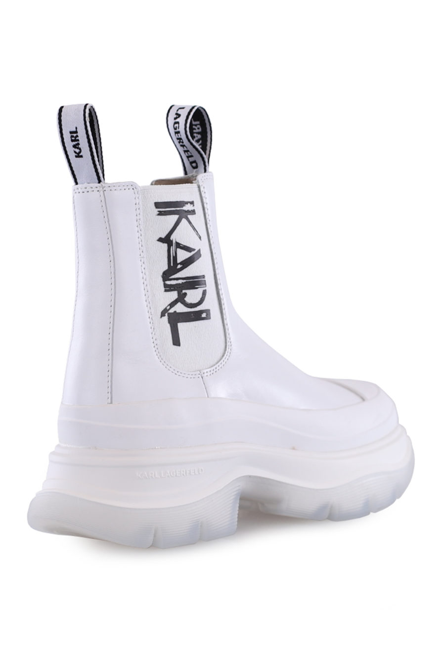 White ankle boots with platform and "art deco" logo - IMG 0188