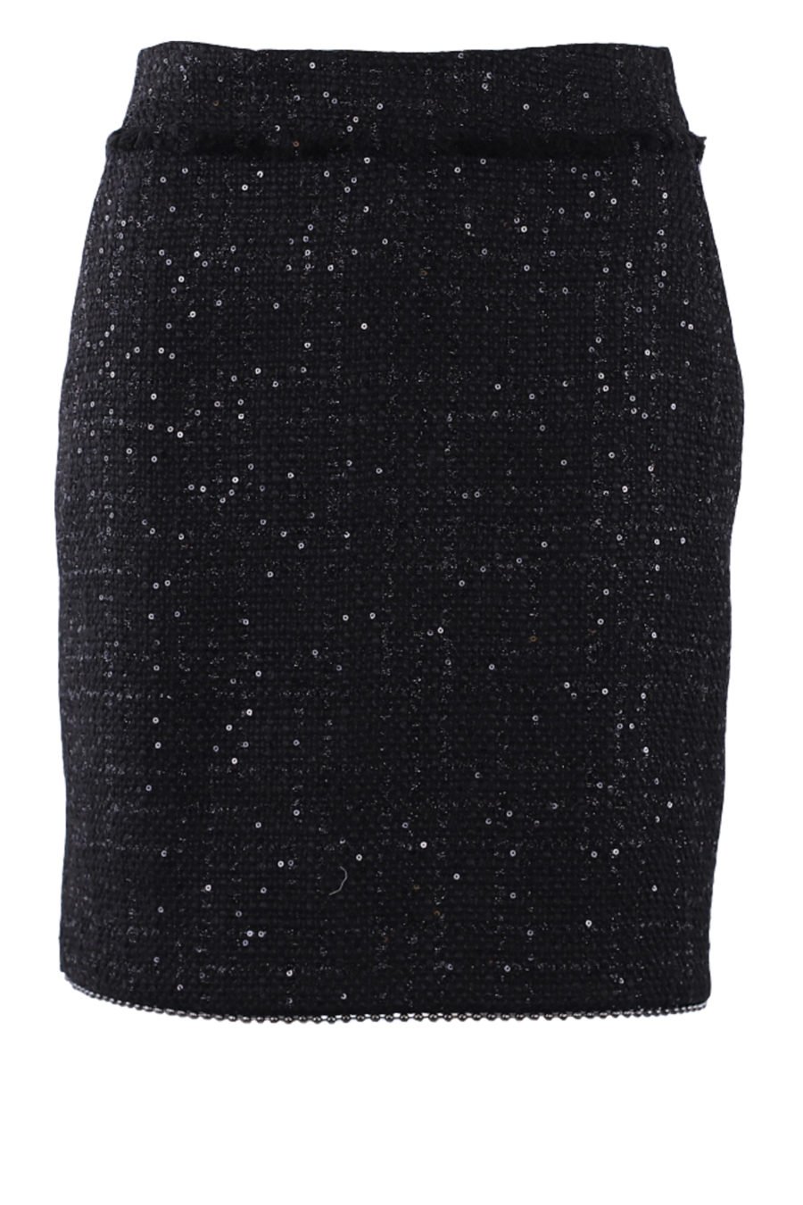 Falda negra con cinta de bouclé - IMG 0352