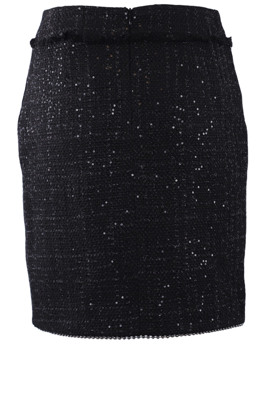 Falda negra con cinta de bouclé - IMG 0353