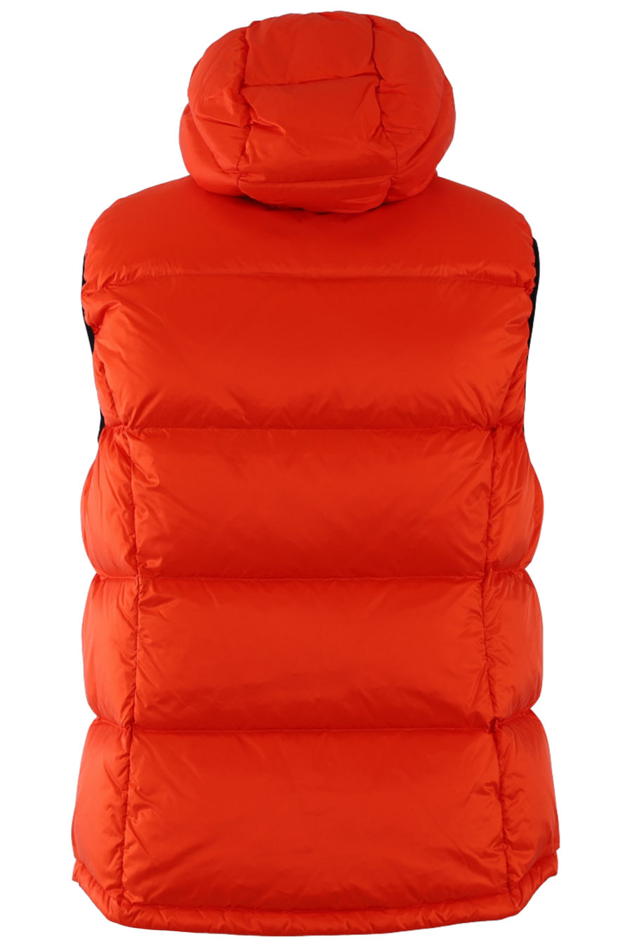 Orange quilted waistcoat with hood - IMG 0490