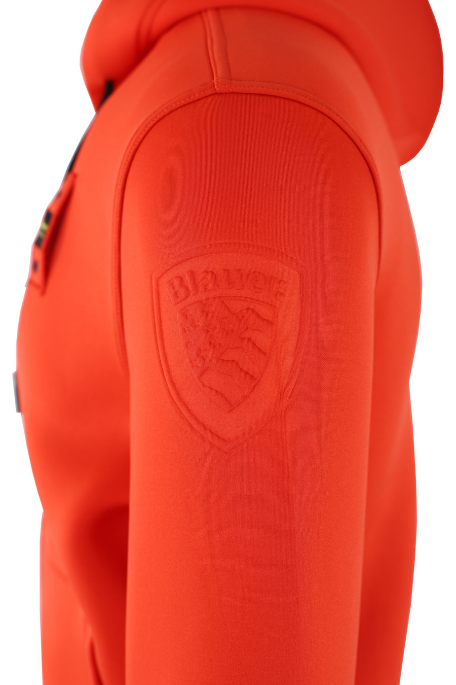 Camisola de neoprene laranja com capuz e fecho de correr - IMG 0514