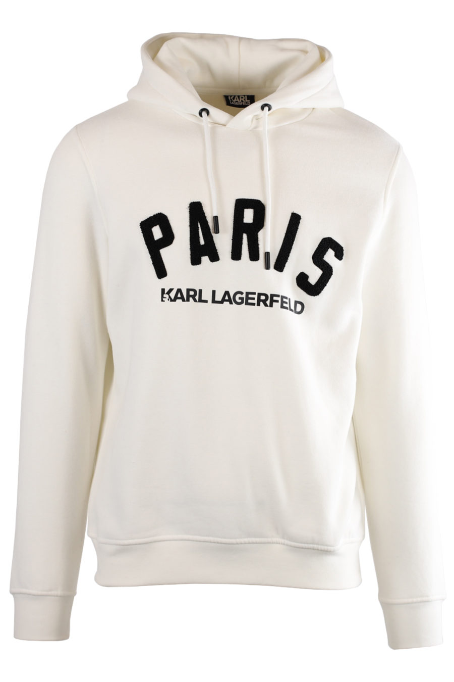 Sudadera blanca con capucha con logo Paris - IMG 0528