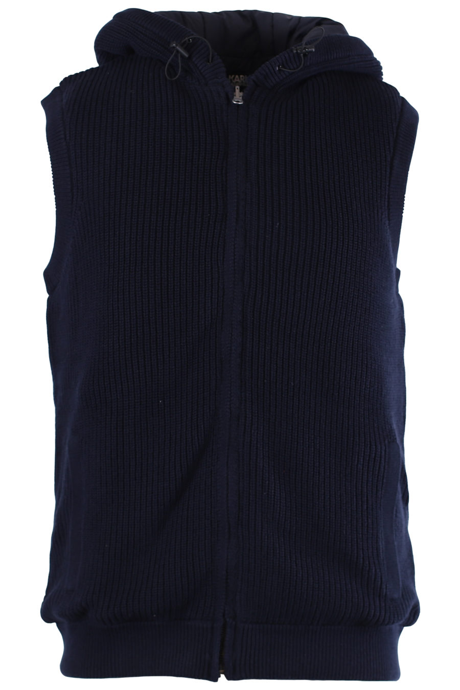 Reversible dark blue knitted waistcoat - IMG 0542