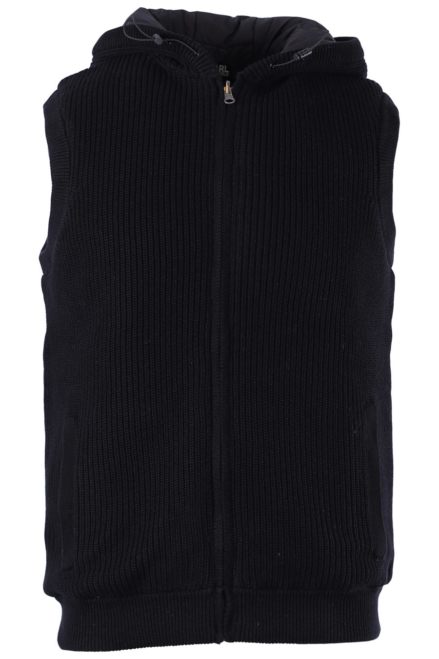 Reversible black knitted waistcoat - IMG 0549