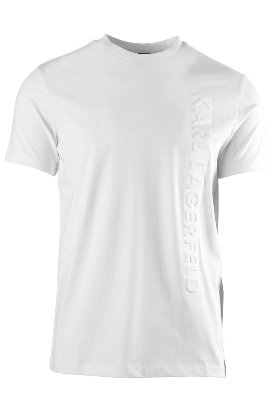 T-shirt branca com logótipo lateral em relevo - IMG 0582 m