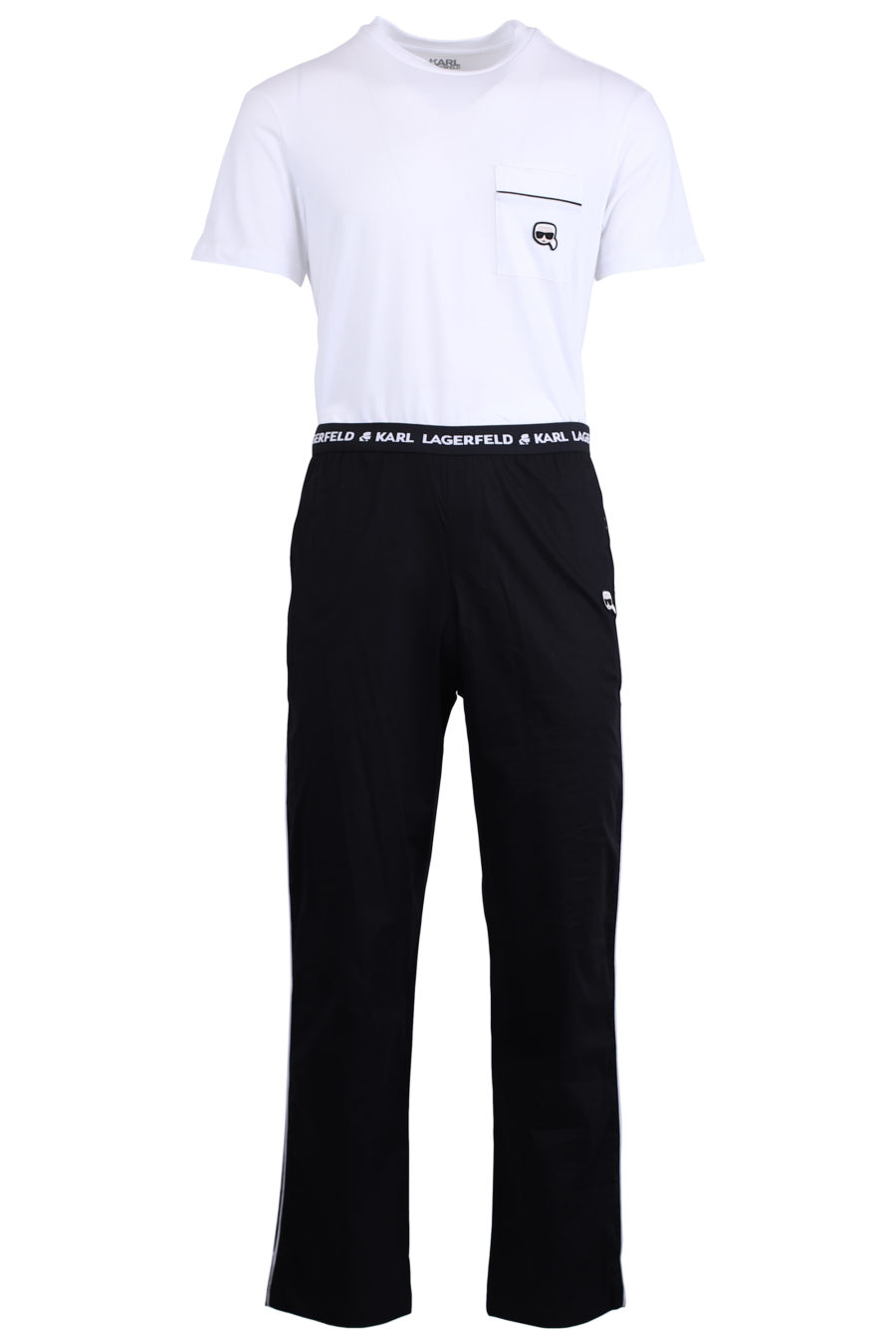 Conjunto de pijama preto e branco "ikonik" - IMG 0609