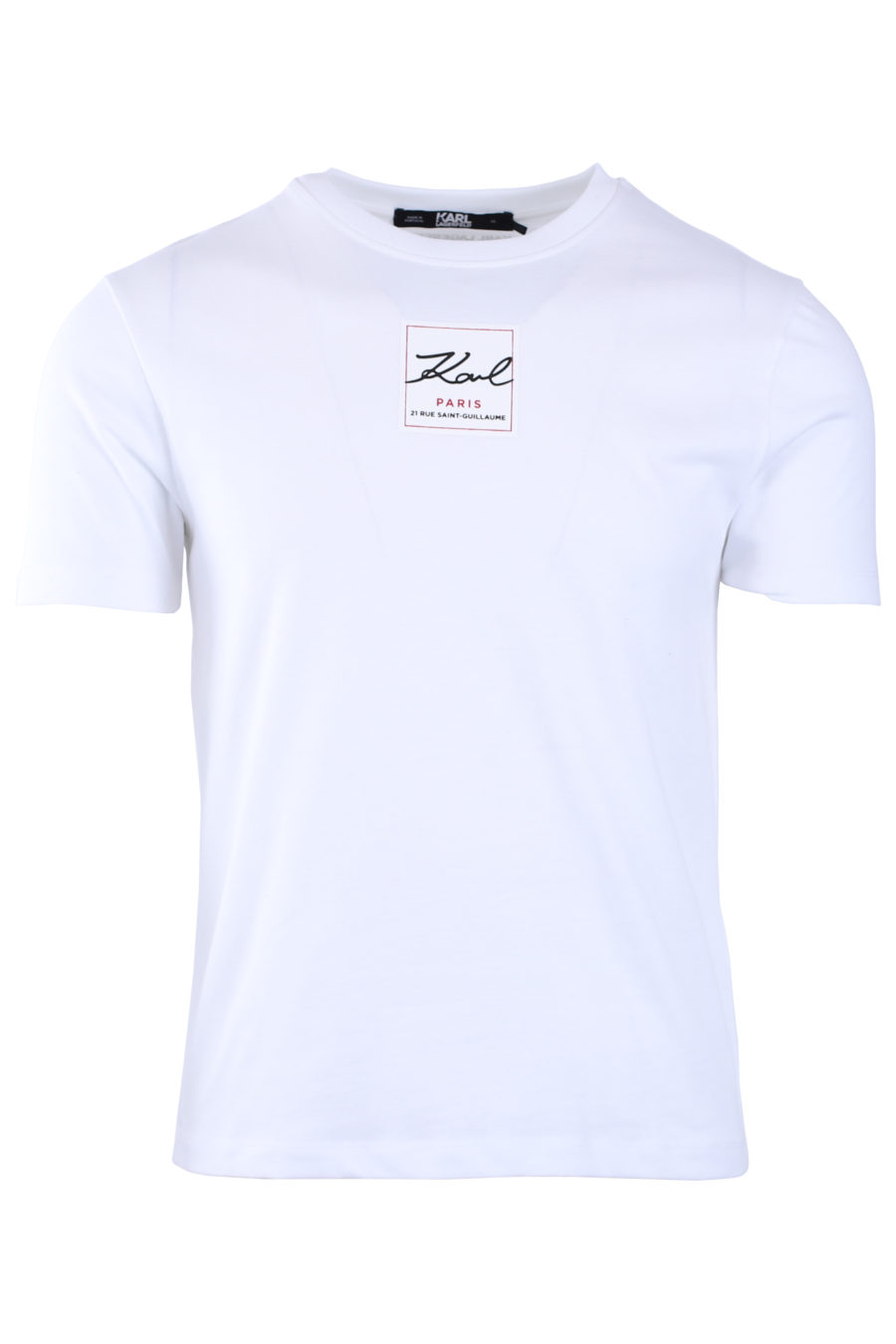 Camiseta unisex blanca con logo - IMG 9029