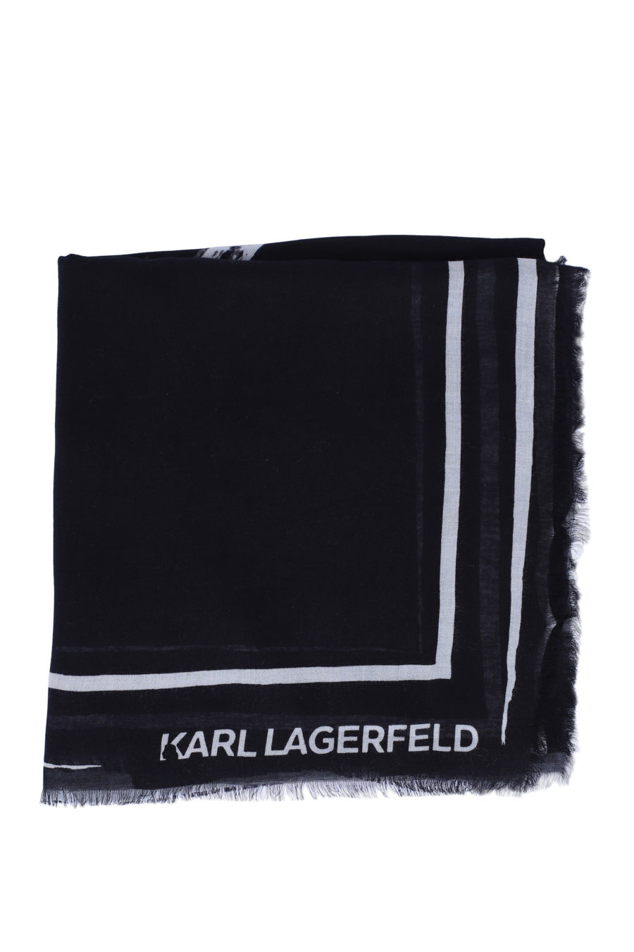 Bufanda negra con logo blanco grande - IMG 9144