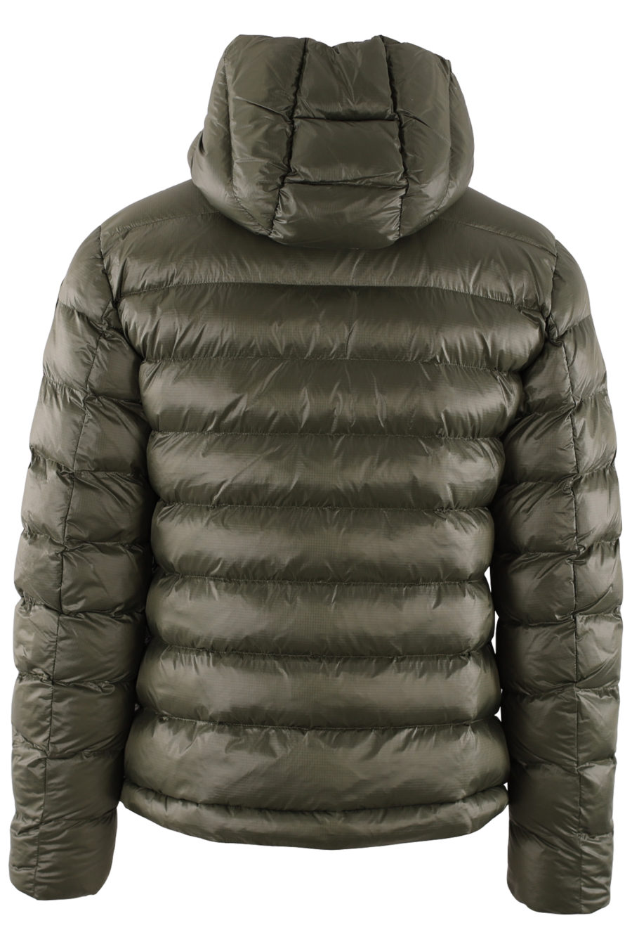 Green quilted down jacket with ecological filling - IMG 9386