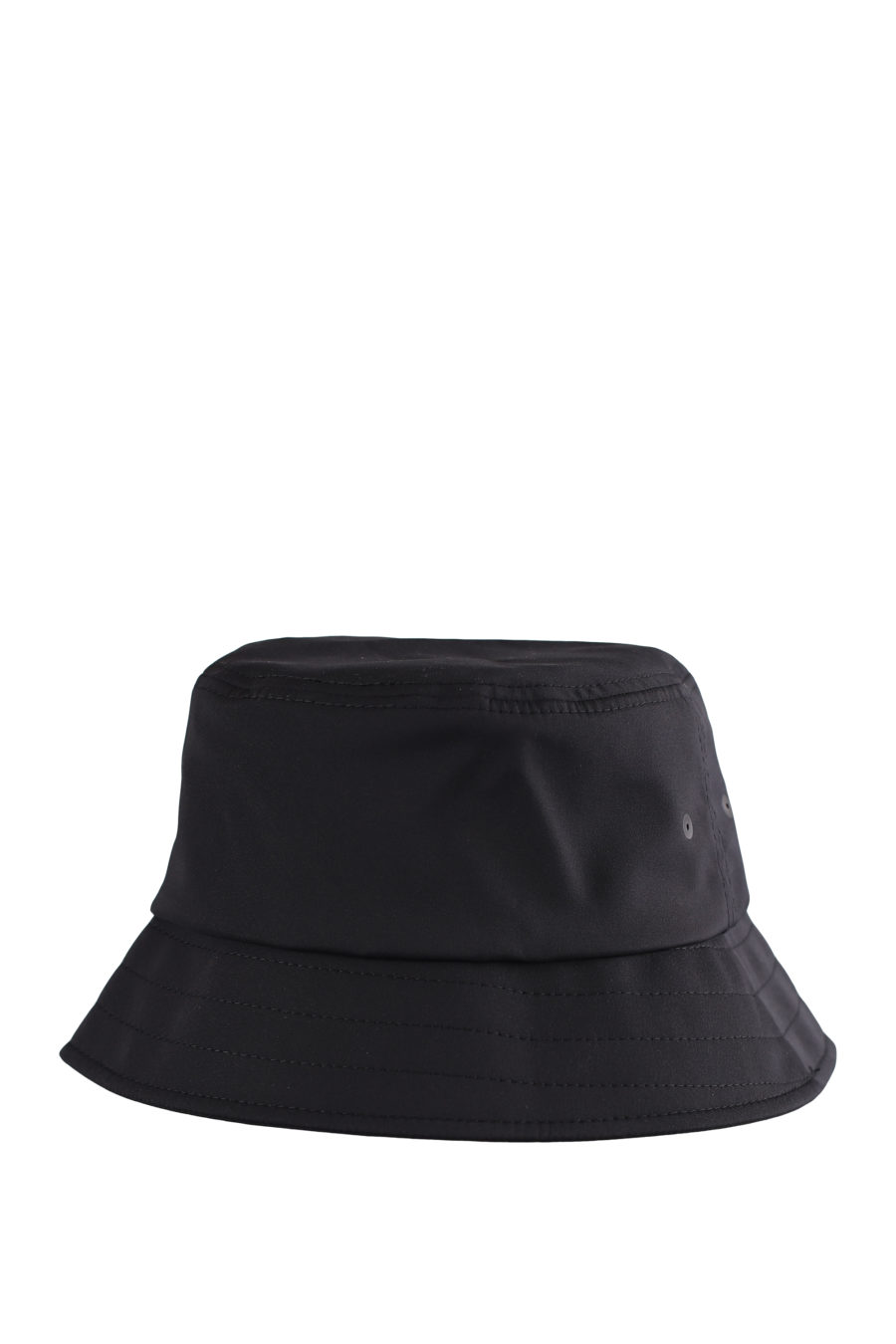 Sombrero de pescador negro con logotipo en placa plateada - IMG 9608