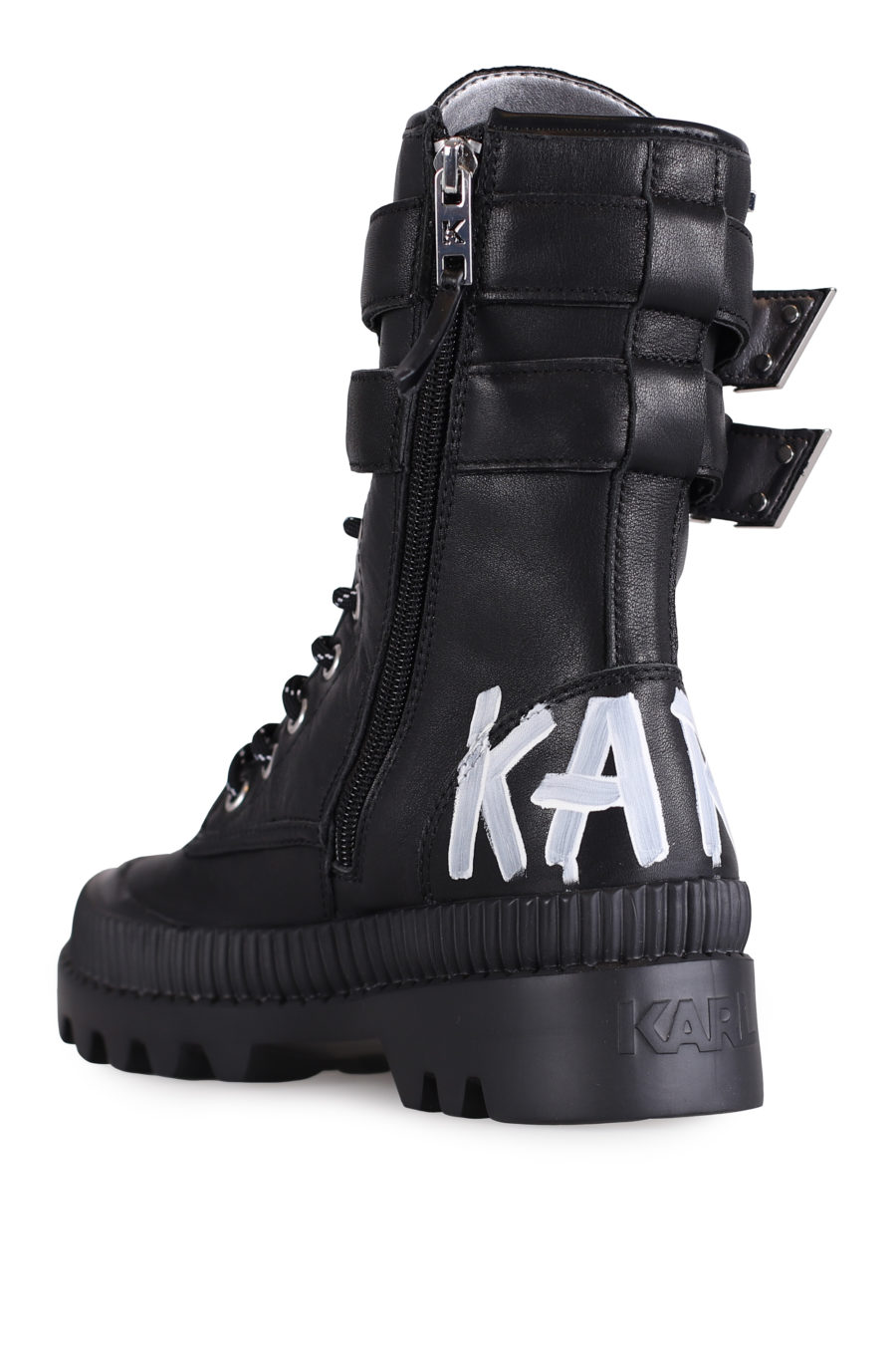 Trekka" boots in black with logo - IMG 0736