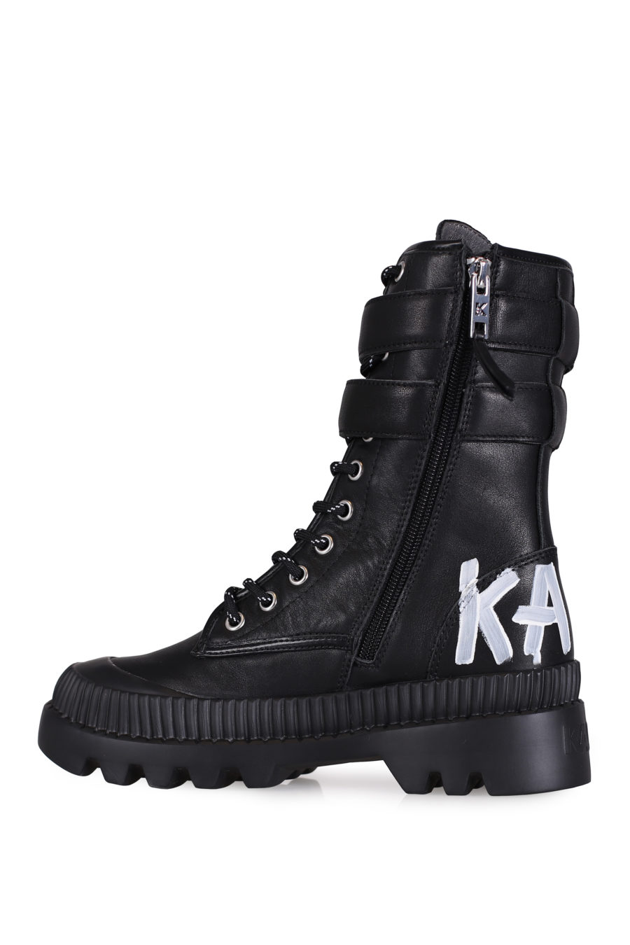 Trekka" boots in black with logo - IMG 0737