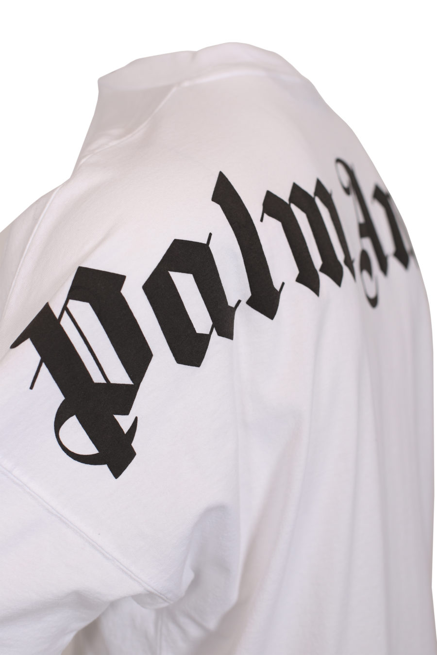 T-shirt blanc oversize avec logo sur le col - IMG 1039