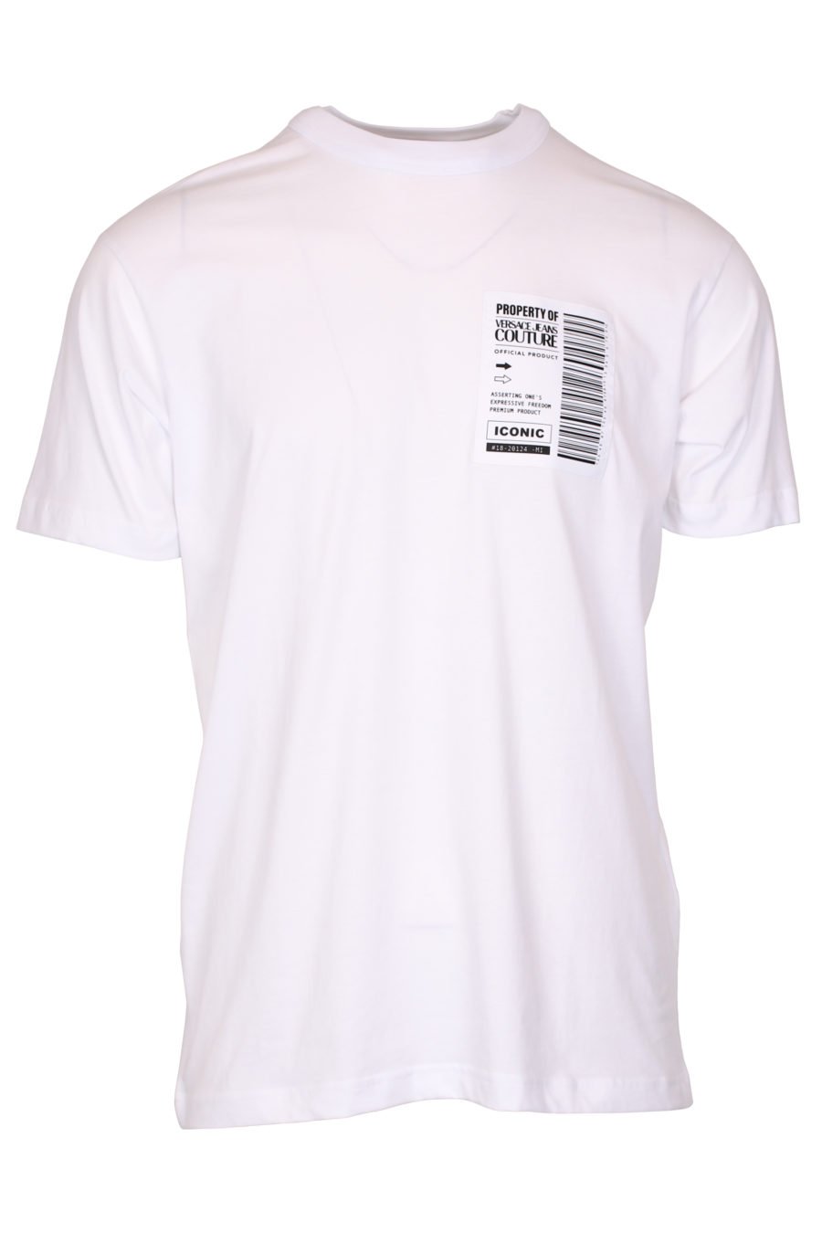 Camiseta blanca con logo código de barras - IMG 9345