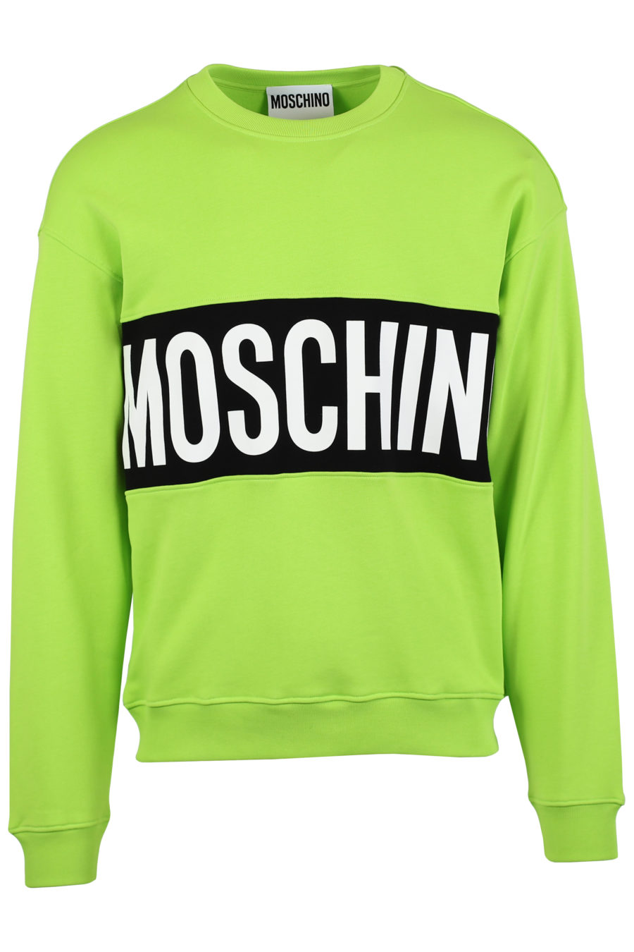 Fluor green sweatshirt with large logo - IMG 0910
