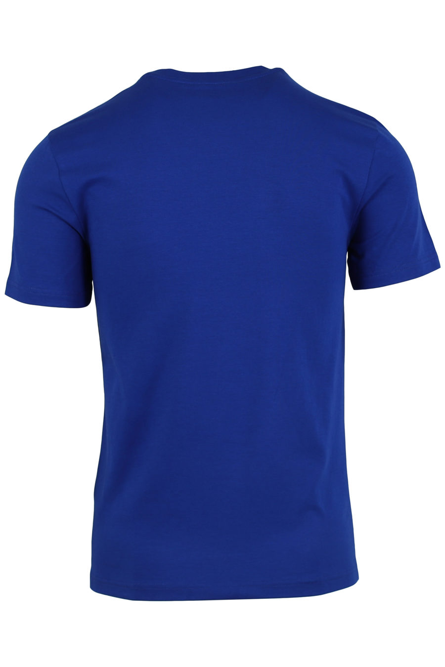 T-Shirt mit blauem Logo in Goldfarbe - IMG 0920