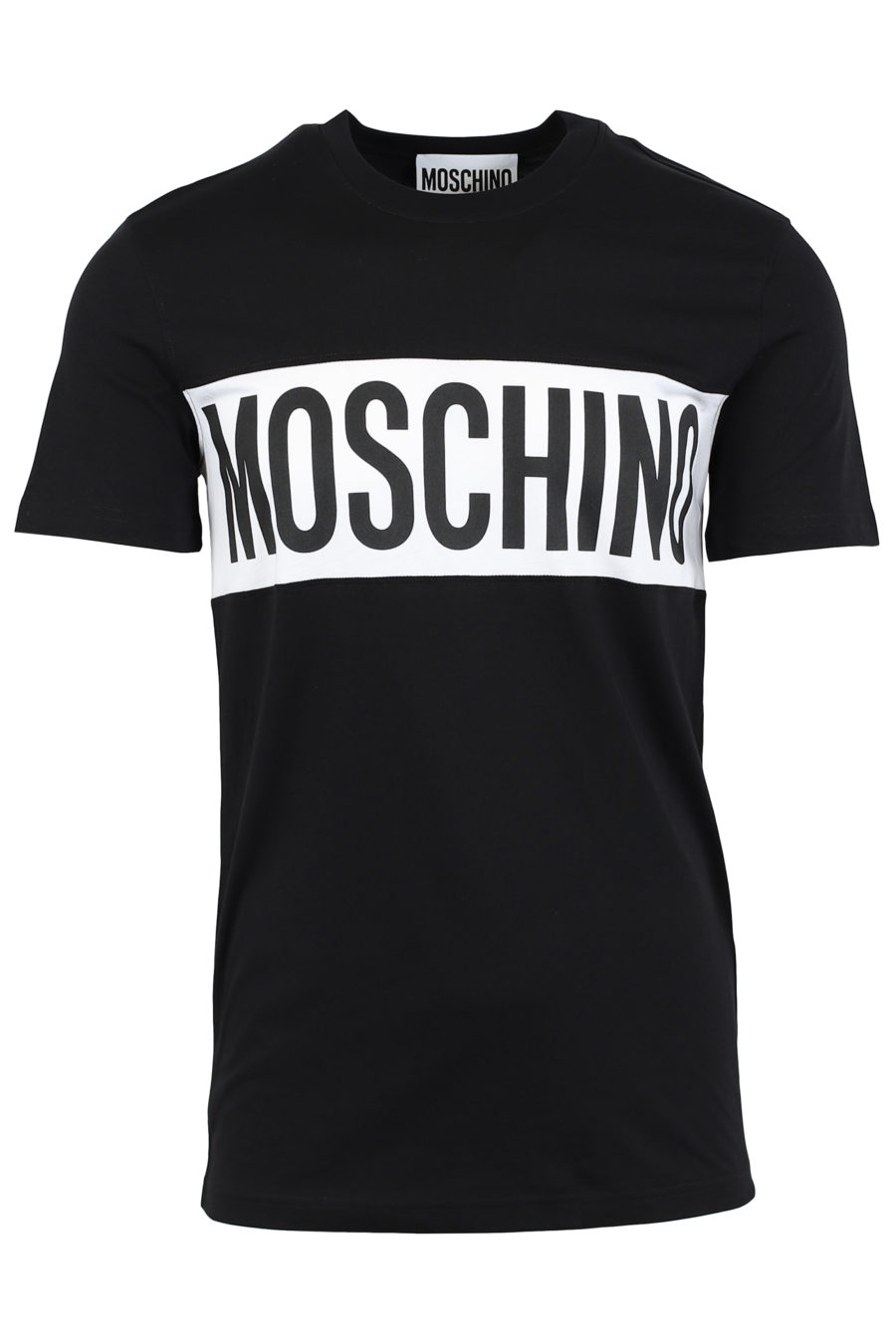 T-shirt com logótipo preto preto e branco - IMG 0944