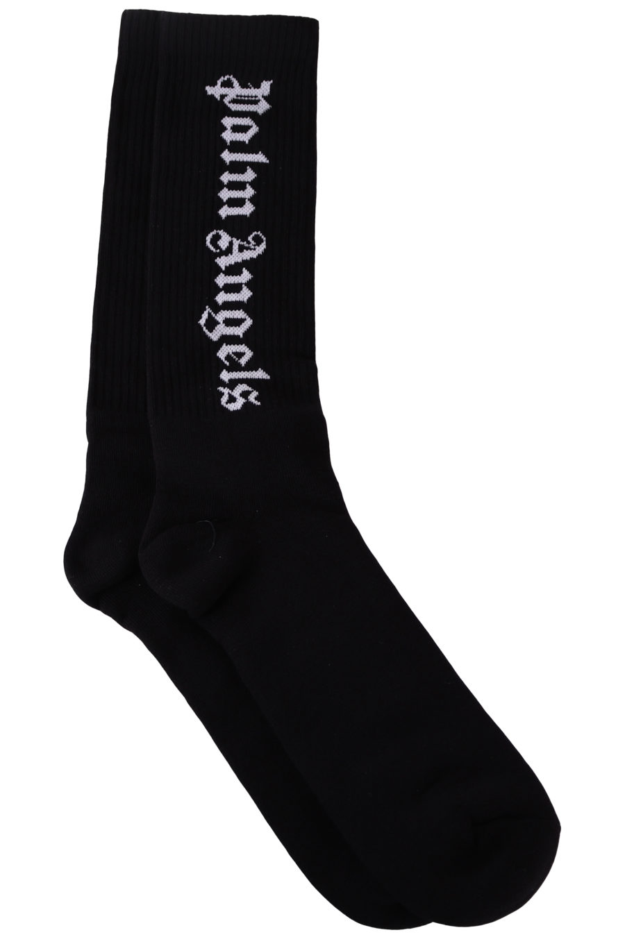 Calcetines negros con logo blanco vertical - IMG 2398