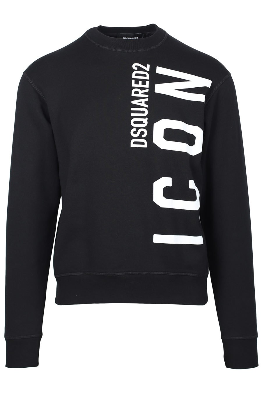 Schwarzes Sweatshirt mit vertikalem "Icon"-Logo - IMG 2258