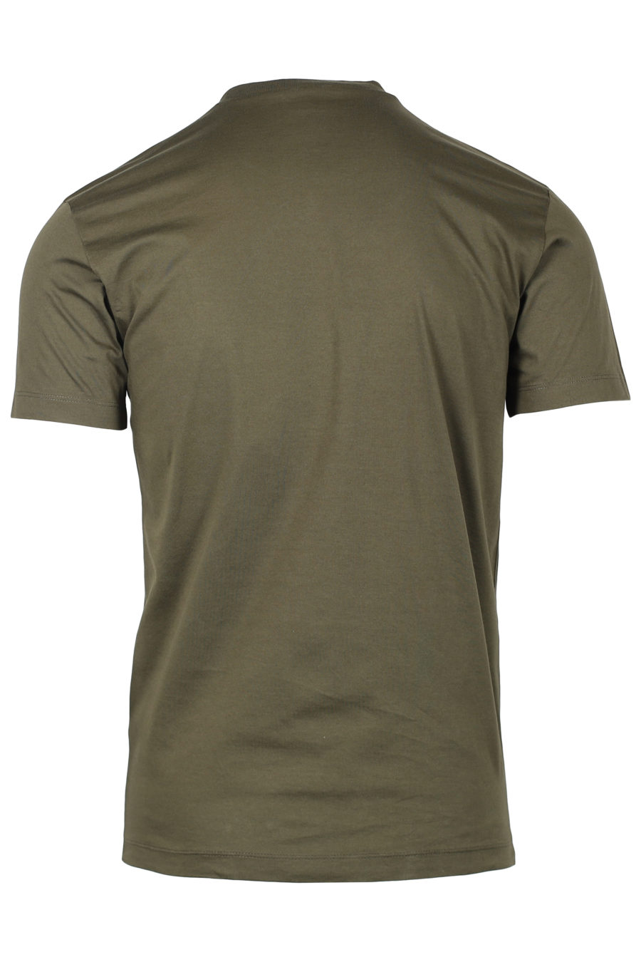 T-shirt verde militar com logótipo em spray - IMG 2372