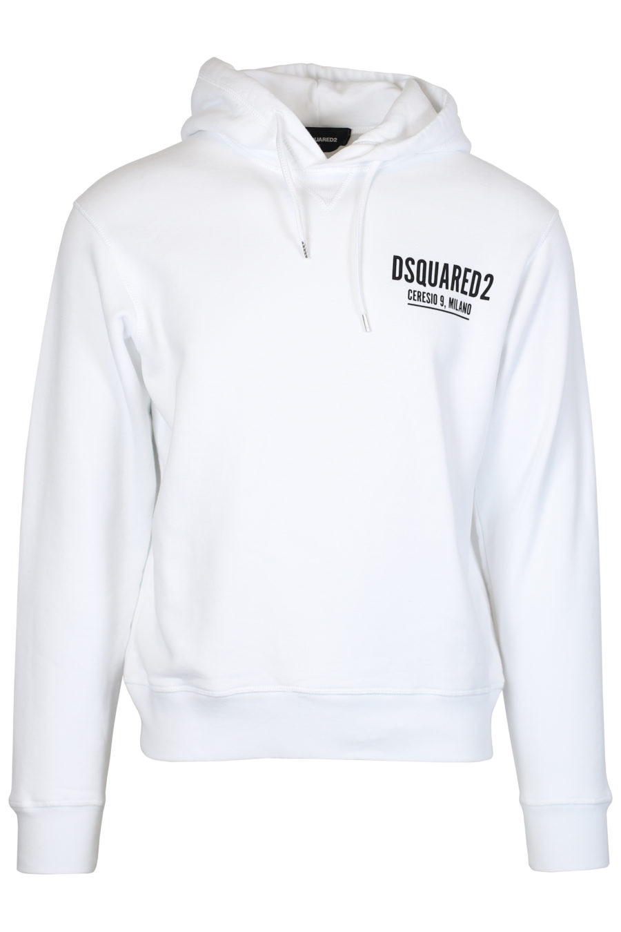 Weißes Kapuzensweatshirt mit kleinem Logo "Ceresio 9" - IMG 2465