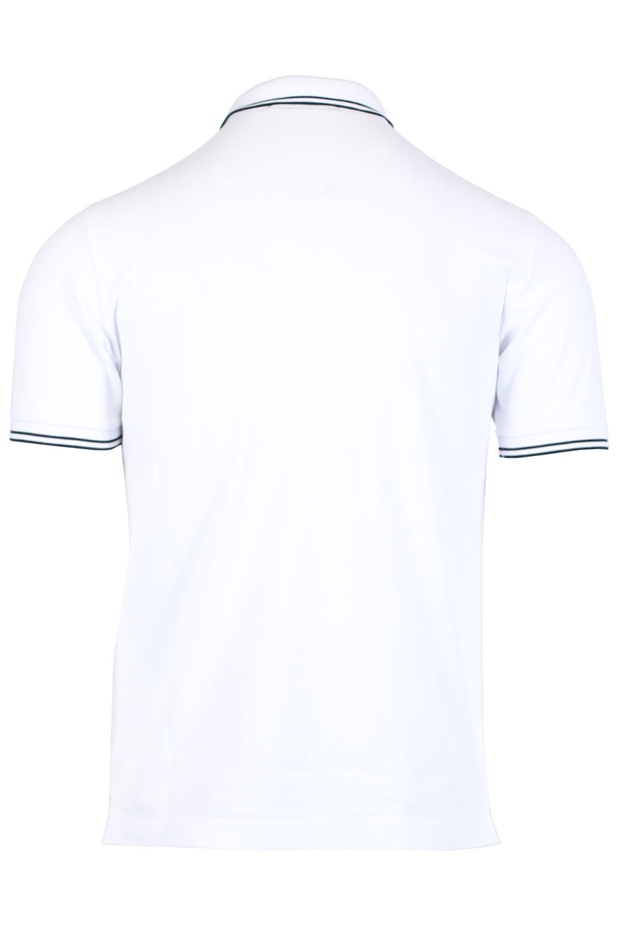 Weißes Poloshirt mit Streifen am Kragen - IMG 2482