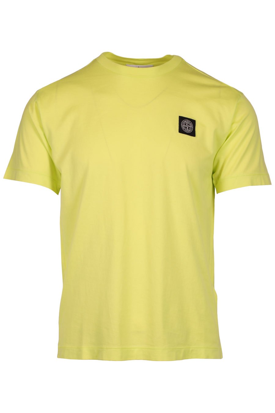 Camiseta de color lima neón con parche - IMG 2533