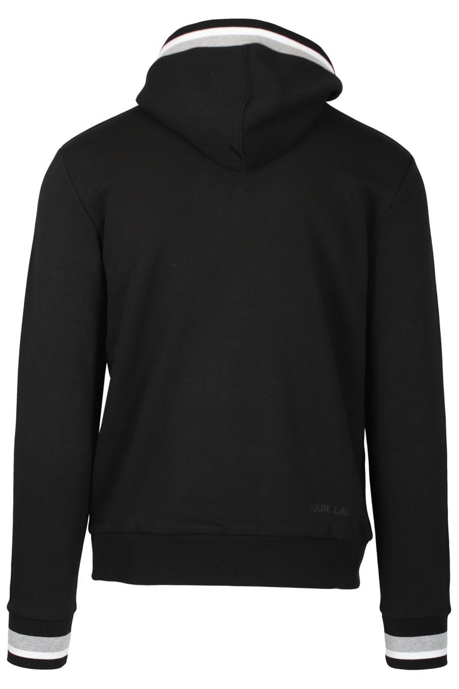 Sudadera negra con capucha y logotipo negro - IMG 2573