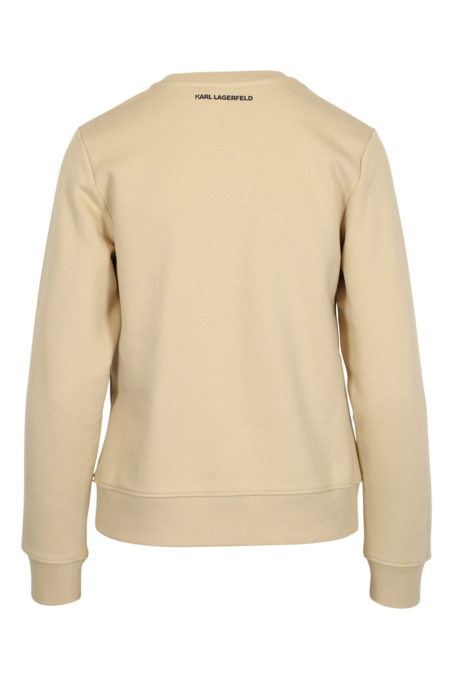 Kamelfarbenes Sweatshirt mit Mini-Strasssteinmuster - IMG 3006