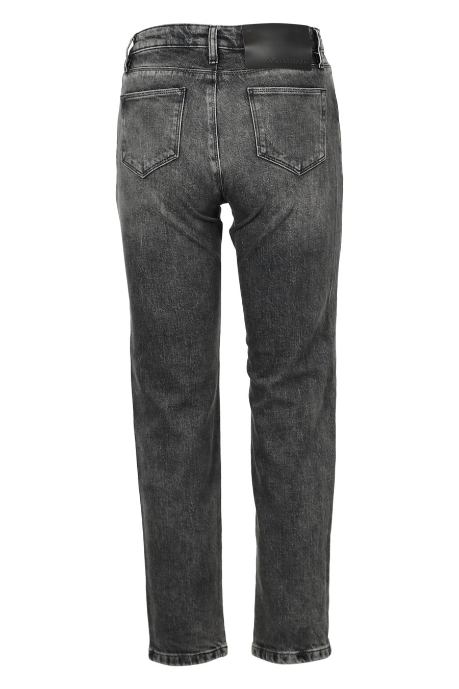 Pantalón tejano gris con logo abalorios - IMG 3160