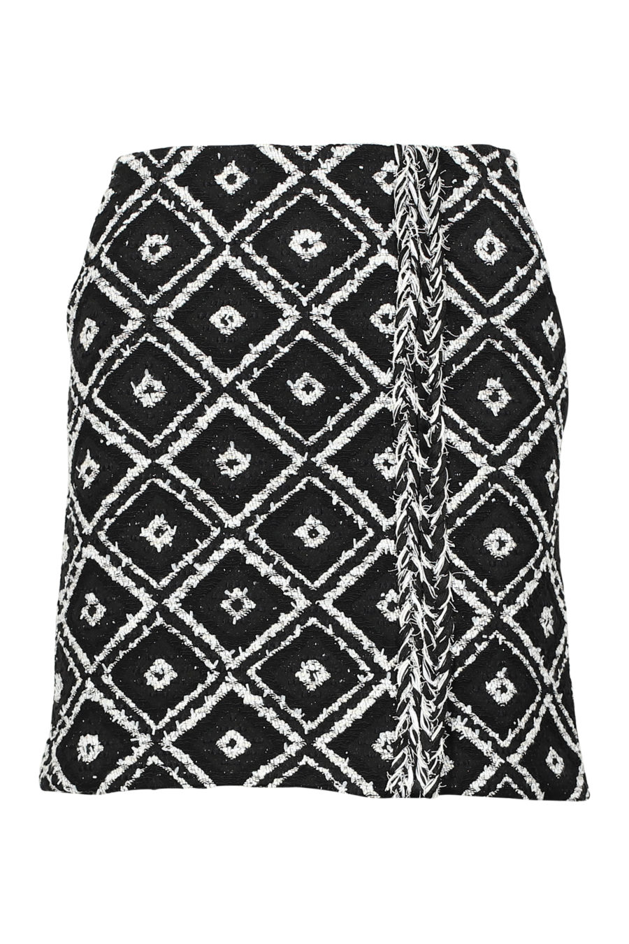 Black and white geometric skirt "Boucle" - IMG 3177