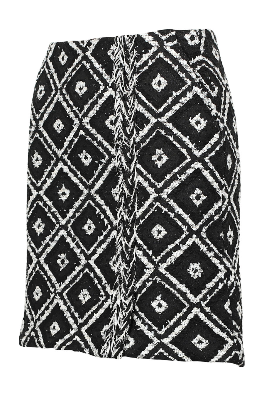 Black and white geometric skirt "Boucle" - IMG 3179