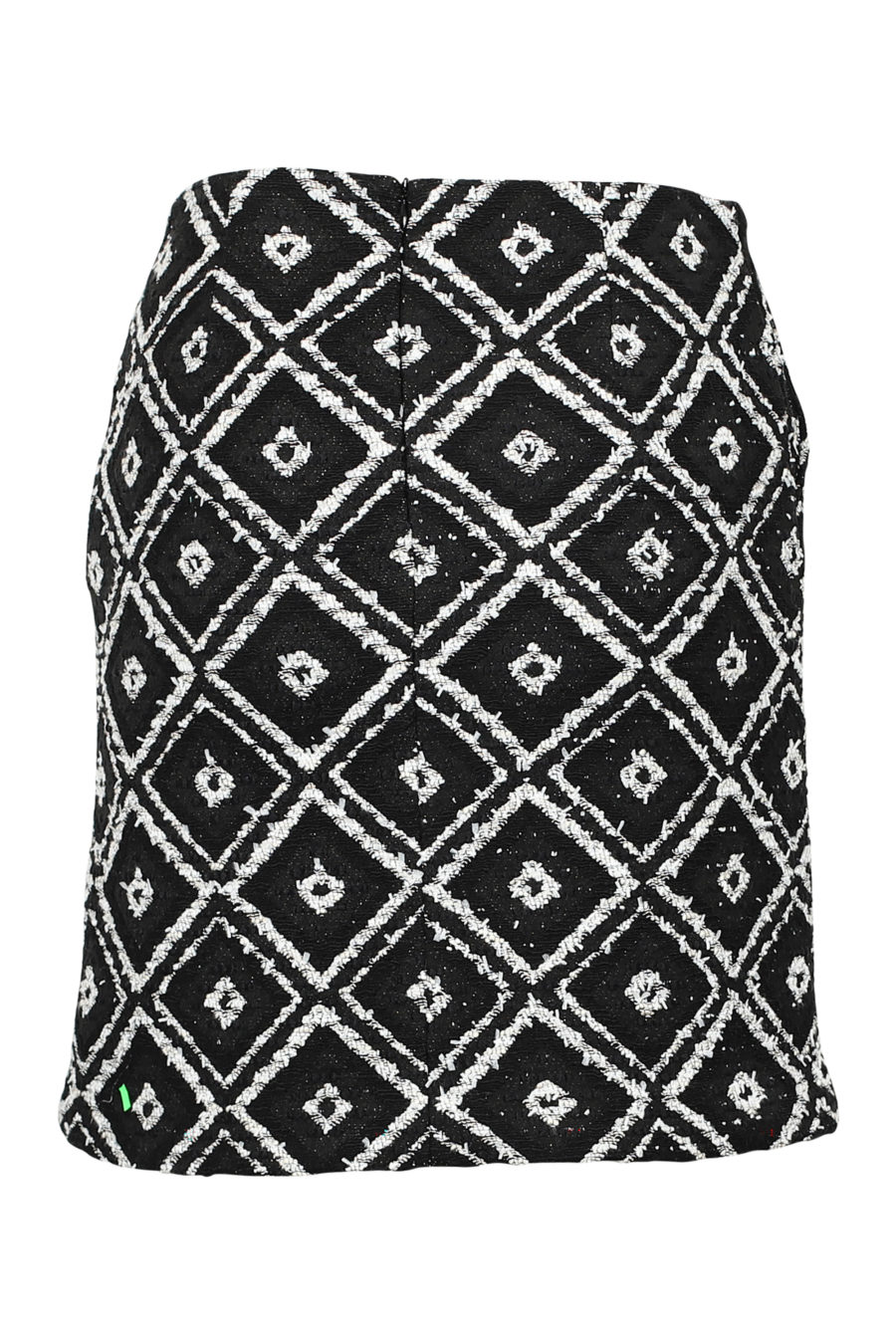 Black and white geometric skirt "Boucle" - IMG 3180