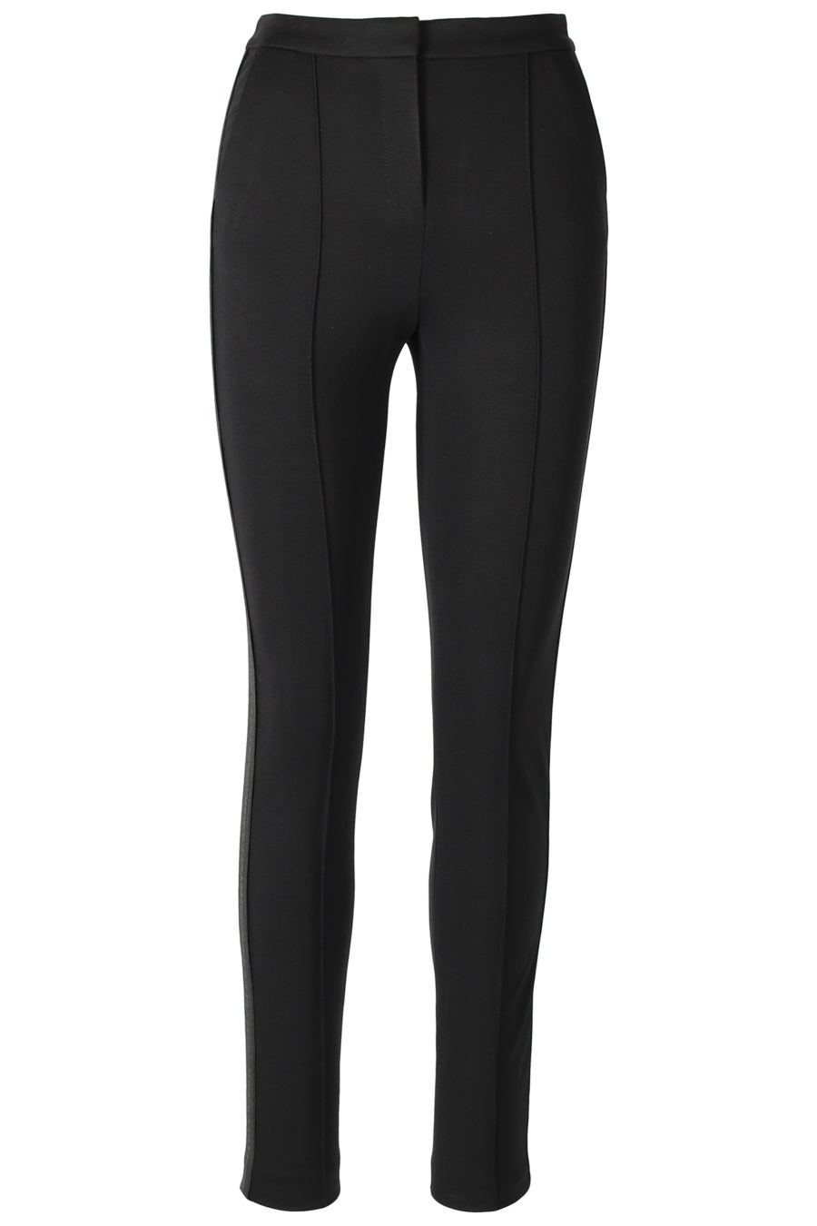 Pantalones negros ajustados con cinta logotipo - IMG 3195