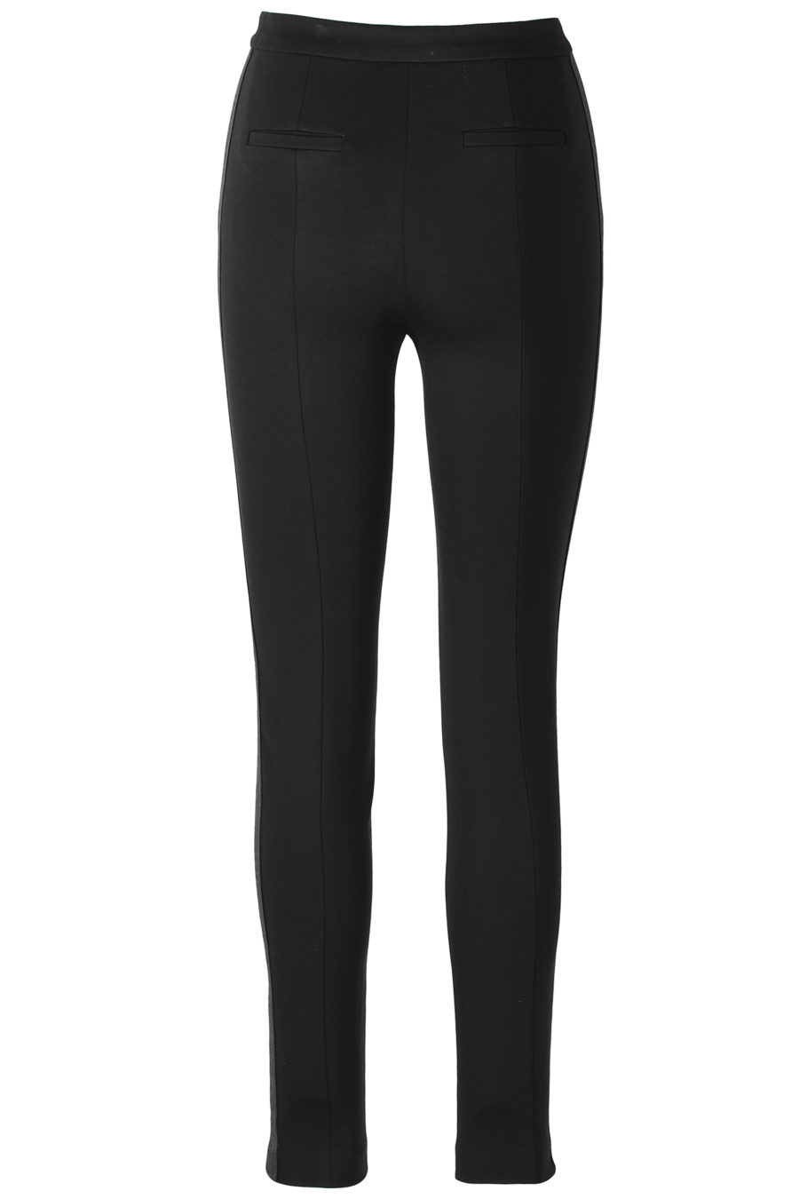 Pantalones negros ajustados con cinta logotipo - IMG 3197