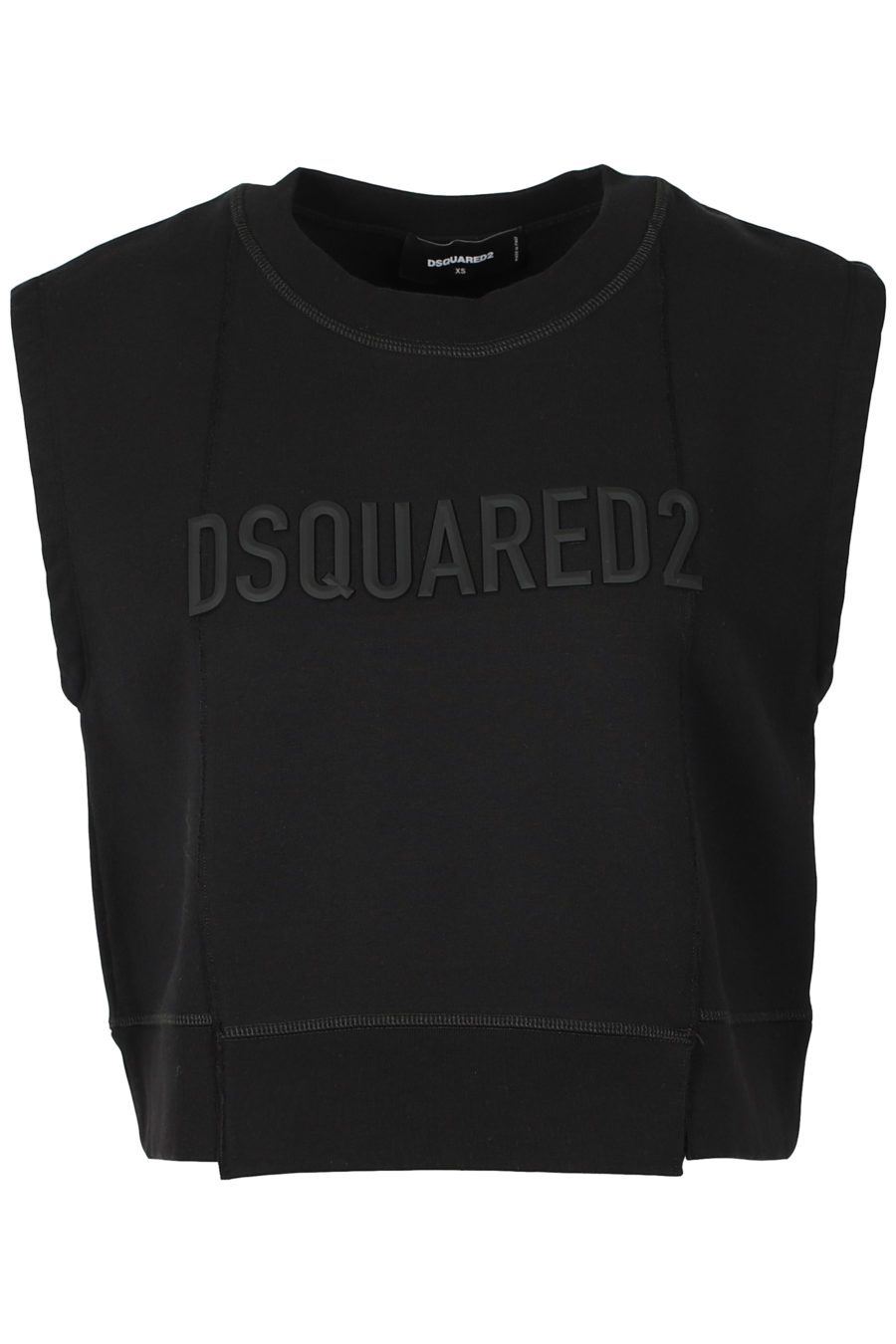 Camiseta negra sin mangas con logo engomado - IMG 3240