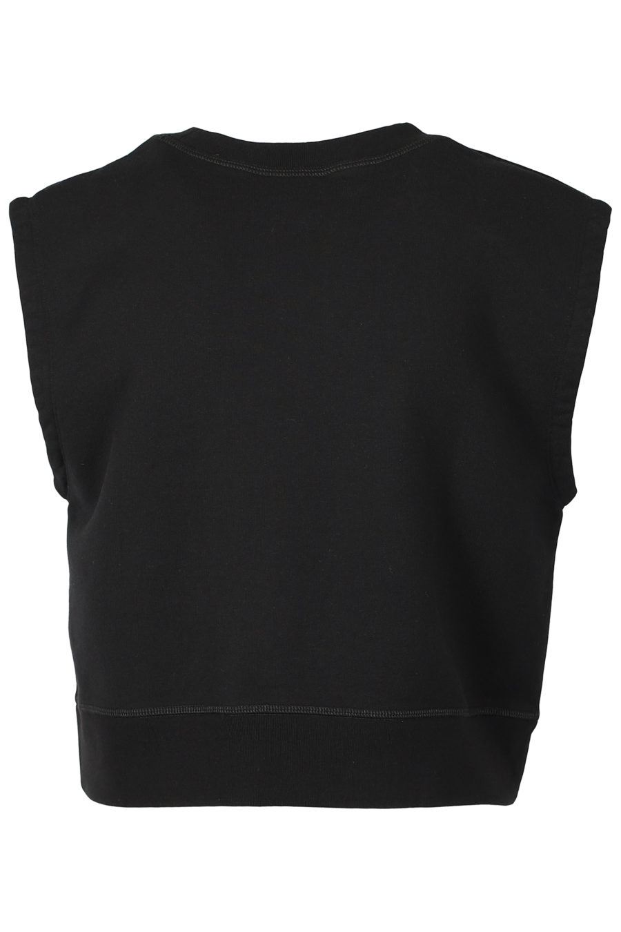 Camiseta negra sin mangas con logo engomado - IMG 3243
