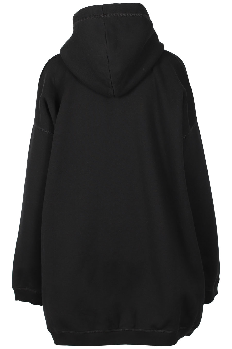 Robe en sweat-shirt noir avec logo blanc - IMG 3253