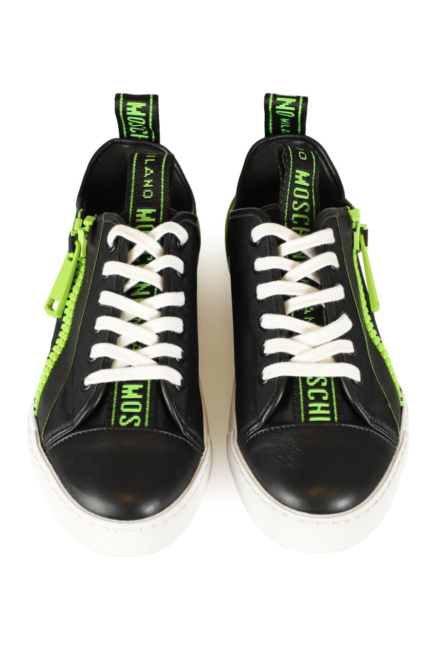 Zapatillas negras con cremallera verde "Recycle" - IMG 3469