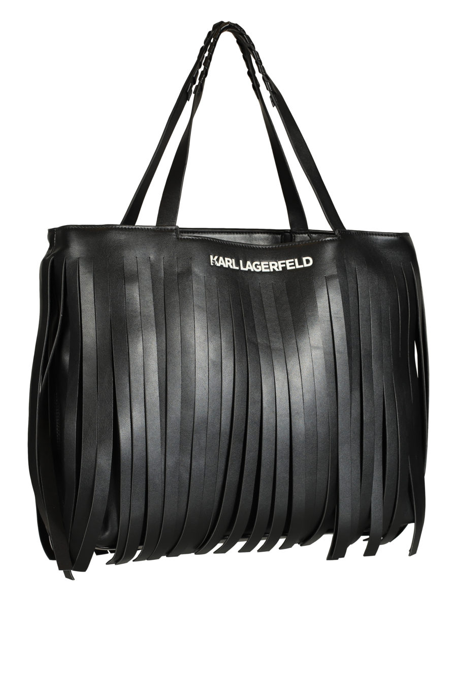 Black "maxi shoper" bag with fringes - IMG 3551